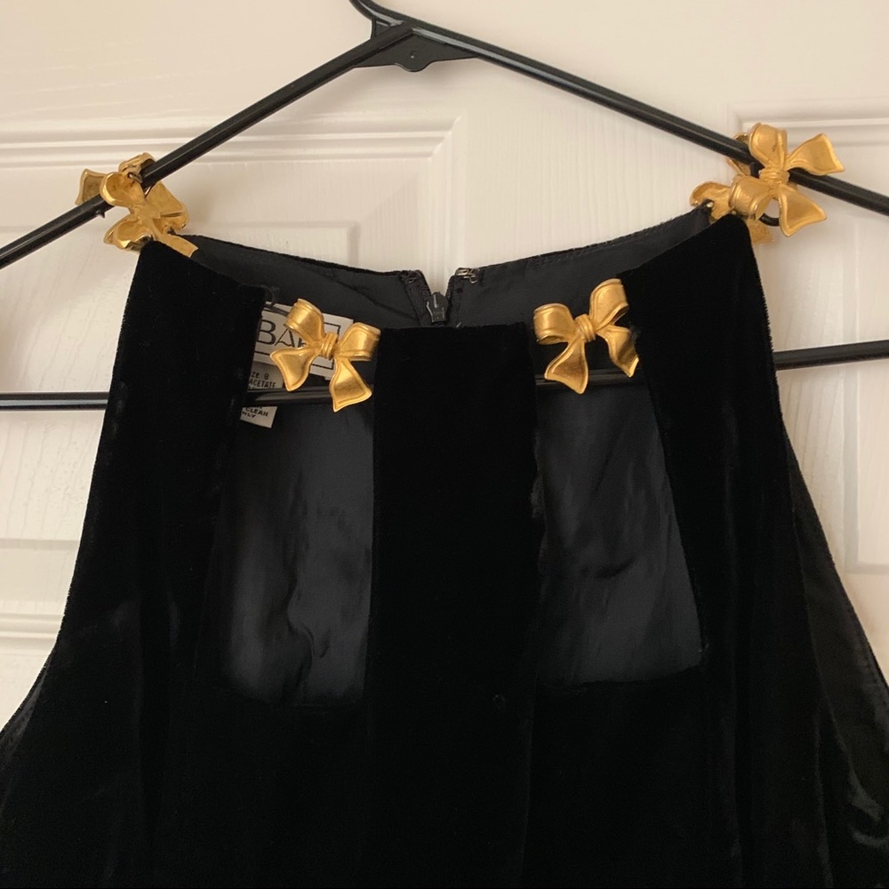 🖤 A.J. Bari Vintage Black Velvet Cocktail Dress🖤